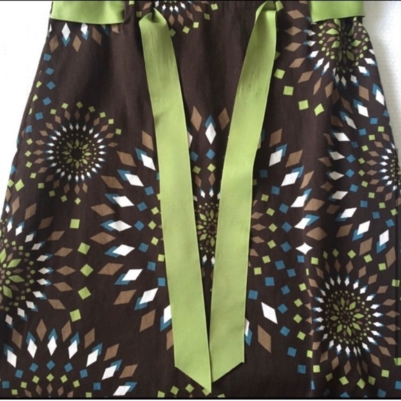 Jessica Howard Dress Brown green Ribbon - Picture 3 of 7